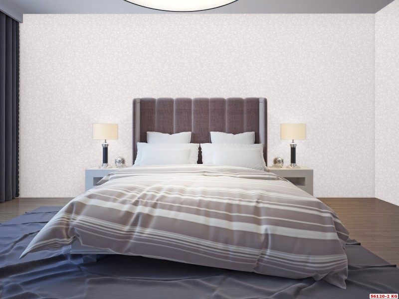 Trang trí tường đầu giường ngủ đẹp với mẫu giấy dán tường gải vải hoa văn đẹp tinh tế